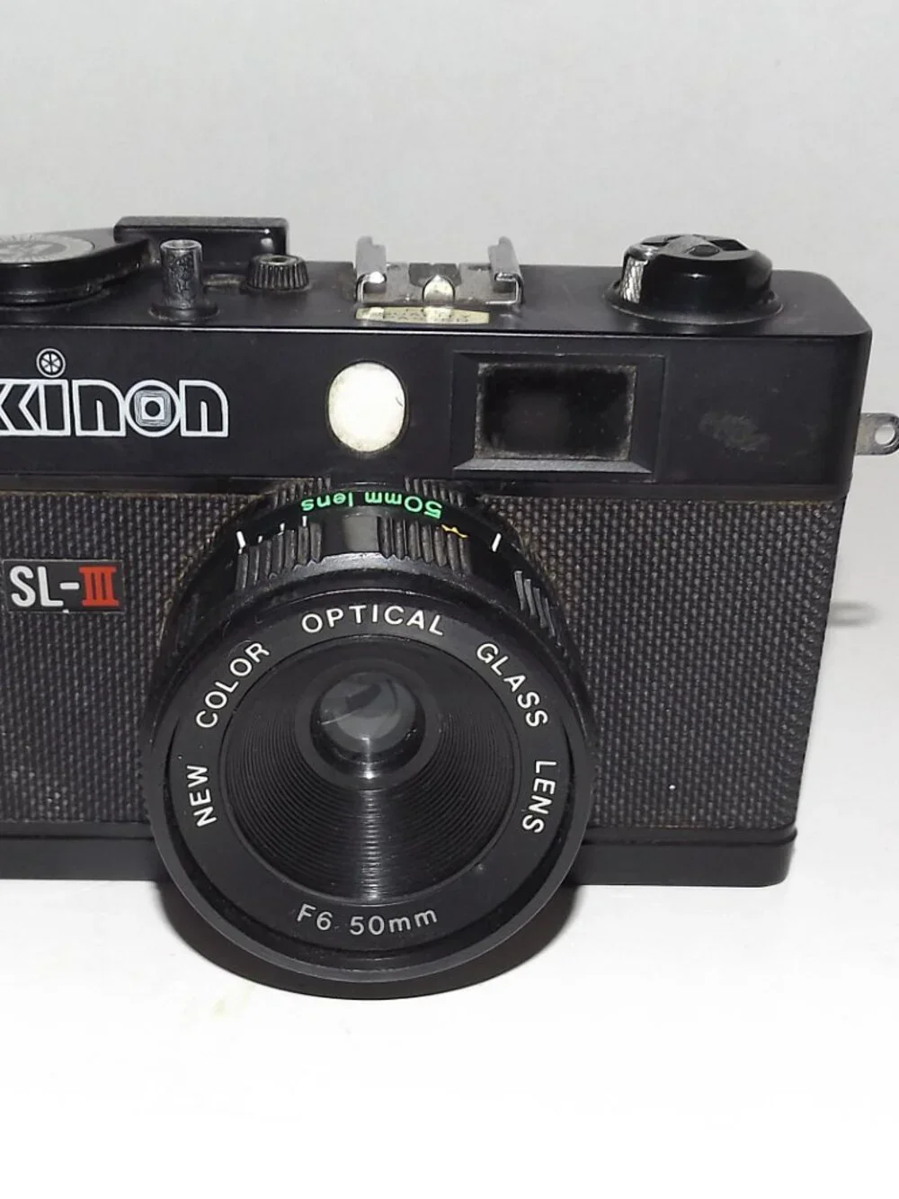 1980s Kinon SL-III 35mm Film Camera & Nikanon Hot Shoe Flash Not Tested